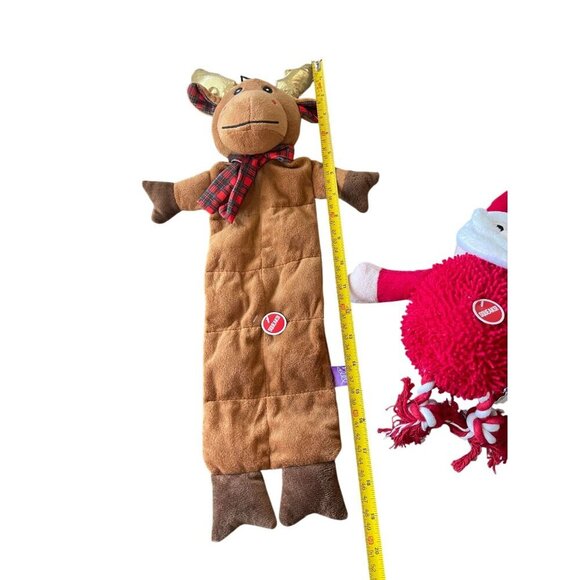 Multipet Christmas Dog Toys Santa & Reindeer w/ Squeaker Stocking Stuffers - Picture 9 of 10